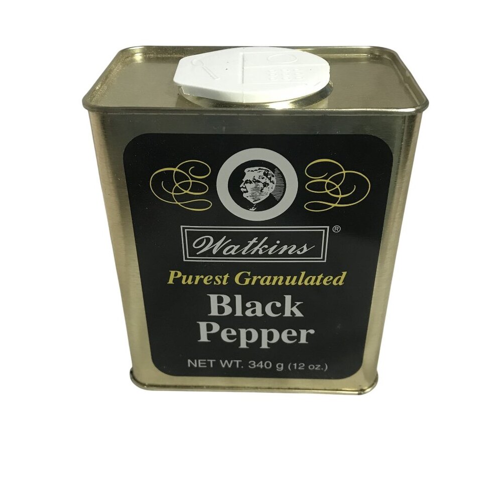 Watkins Purest Granulated Black Pepper TIN 12 Oz  TIN ONLY